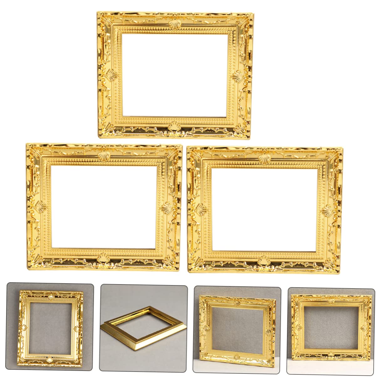 ドール　ミニチュア　写真立て　フォトフレーム　ドールハウス　金属　アンティーク Amazon.co.jp: SPYMINNPOO ドールハウスフォトフレーム 112